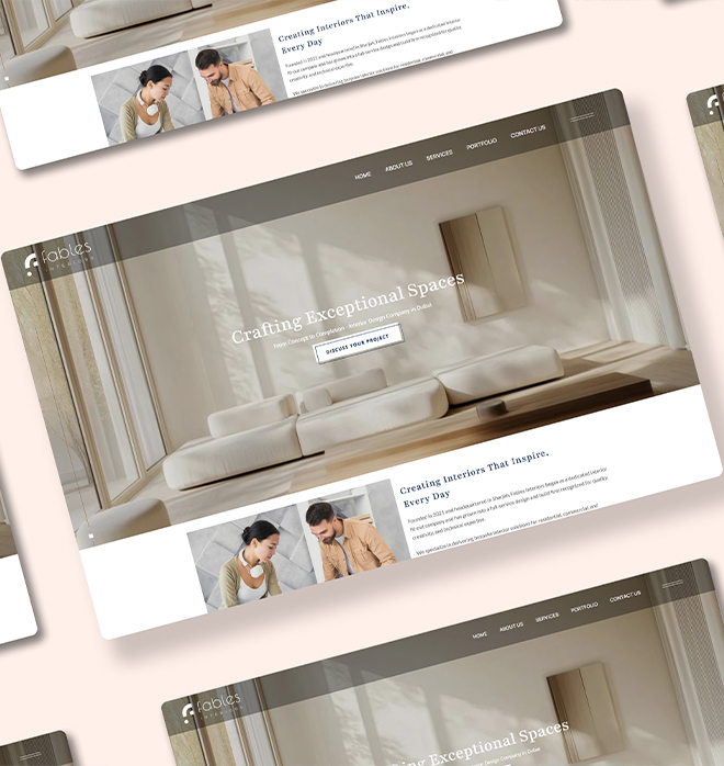 Fables Interiors Wesbite made with WordPress